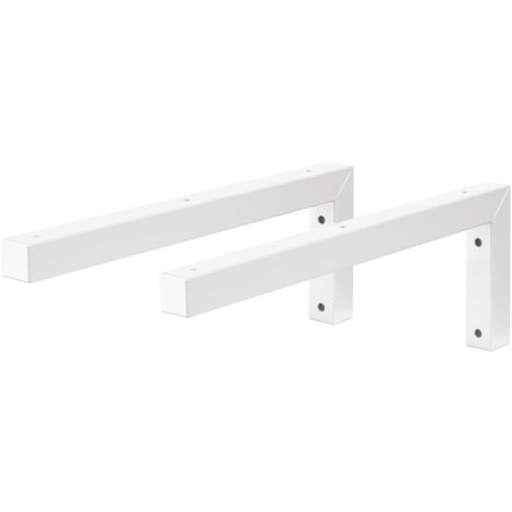 Lot De 20 Consoles Fixation Pour étagère Regal - Blanc, Longueur 100-350mm, Charge 35kg