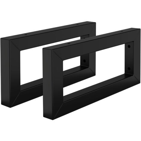 Ml-Design – Console murale 2x 300x150 mm – Acier noir – Design flottant – Capacité de charge jusqu'à 50 kg – Matériel de montage inclus (1/5)