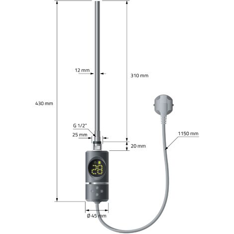 Bastilipo Chauffage Salle De Bain 400W Avec Minuterie - Élément PTC, Économie D'Énergie, Sécurité Intégrée