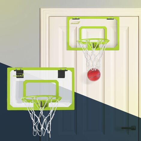COSTWAY Mini Panier de Basket 46 x 30,5CM Murale avec Basketball,Gonfleur  et Aiguille dans Chambre,Salle de jeux