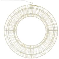 ECD Germany Couronne de Noël LED Ø38 cm avec 960 LED, Blanc Chaud, Guirlande Suspendue avec Minuterie, Étanche IP44, Intérieur/Extérieur, Couronne Métallique de Noël, Déco Chaîne Lumineuse LED