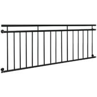 Ecd Germany – Balustrade extérieure 90x225 cm – Acier peint par poudrage noir mat – 16 barreaux de remplissage – Garde-corps de balcon sécurisé