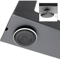 ECD Germany Set 2 Pieds De Table - 60 X 72 Cm - Design X - Gris Foncé - En