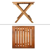 Table pliante d'appoint pour jardin terrase table basse en bois de pin 46X46 cm