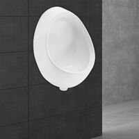 Urinoir ECD Germany Blanc | Céramique Avec Entrée Arrière | Pour Salle De Bain Ou Toilettes Publiques
