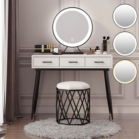 Badezimmer 20,3 cm Kosmetikspiegel mit Beleuchtung tragbar Reisen LED-Beleuchtung 10-fache Vergrößerung für Zuhause Dusche