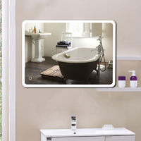 WYCTIN® Badezimmerspiegel LED Badspiegel mit Beleuchtung Wandspiegel badezimmerspiegel LED Touch (80x60cm)