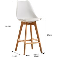 Bartisch Beistelltisch Esstisch mit 2 Stühlen Weiß Esszimmer Essgruppe für Beistelltisch,Stehtisch,Küchentheke 115x50x103cm
