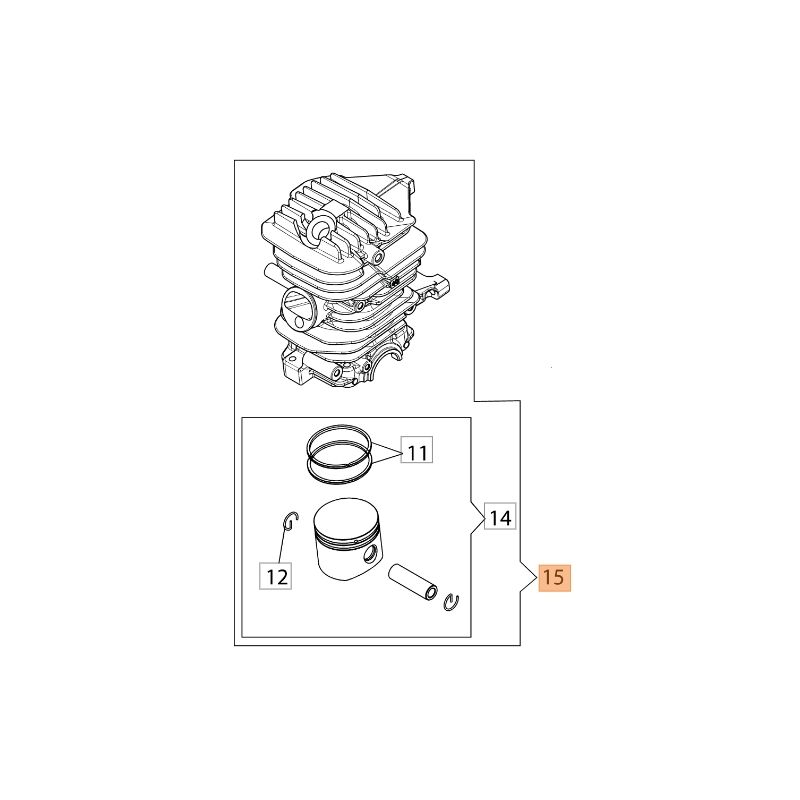 Kit Cilindro E Pistone 39 Mm Per Motosega 3800 38cc – Ricambio Per Ripristinare Compressione E Potenza