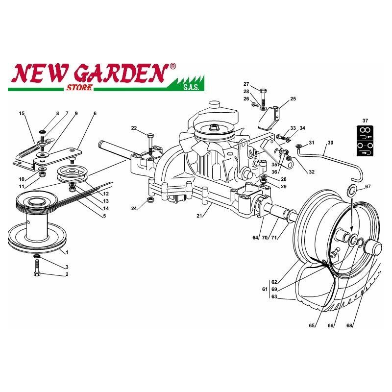 Cinghia Di Trasmissione Per Tosaerba Castelgarden F72 E F72HYDRO | Codice Originale 35061423/135061423/0 | Compatibile Anche Con Mountfield 1228M/H, 1328H
