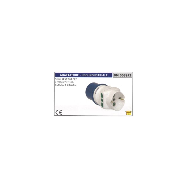 Spina Schuko Gomma 2P+T 16A 250V – Scame Quick Per Presa Francese/tedesca