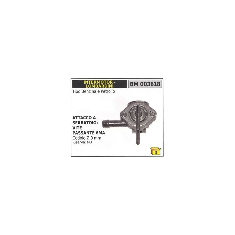 Rubinetto Serbatoio 2 Vie Lombardini - Filetto Conico 10x1 Mm, Ø 6 Mm - Foto 3