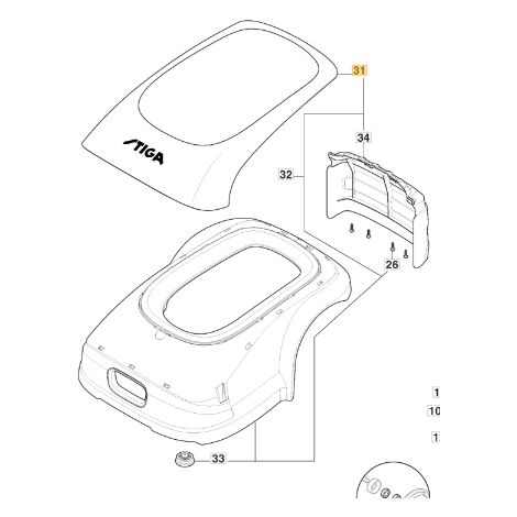 Starter Avviamento Giallo Per Motosega Stiga SPR 255 - Foto 11