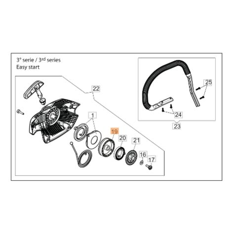 Puleggia easy start ORIGINALE OLEOMAC motosega GSH 510 - GSH 560 50310368R