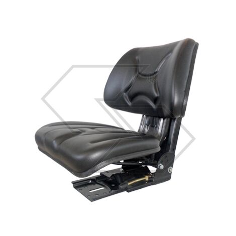 Sedile avvolgente standard con base inclinabile in pvc nero GRAMMER per trattore