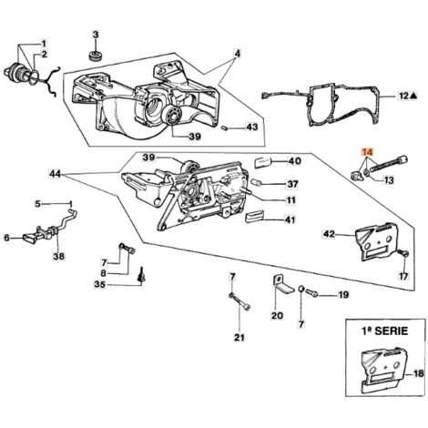 Kit vite tendicatena motosega modelli 970 ORIGINALE OLEOMAC 099900368B