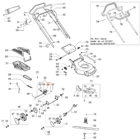 Puleggia tagliaerba modelli G44TB G44TK ORIGINALE EMAK 66071084R