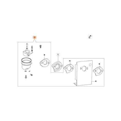 Kit riparazione tagliaerba modelli G44PK ORIGINALE EMAK L66150211