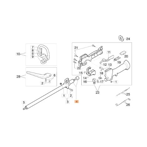 Tubo trasmissione decespugliatore modelli 740S ORIGINALE EMAK 4191192R