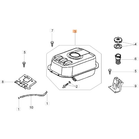 Serbatoio Carburante Originale ECHO Per Decespugliatore SRM-270 - Ricambio 13100556532