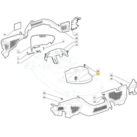 Carter protezione cinghia SX trattorino tagliaerba ORIGINALE STIGA 325600089/0