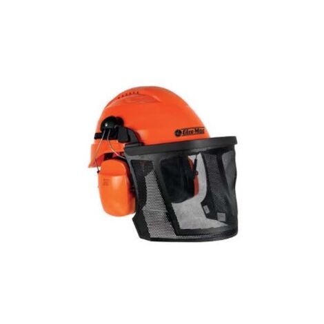 Casco protettivo con visiera in rete metallica e cuffie regolabili OLEOMAC