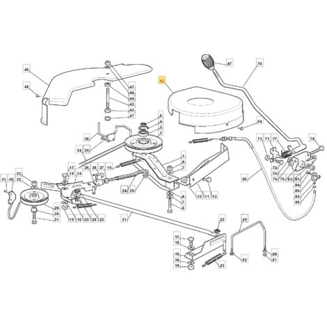 Carter protezione cinghia posteriore SX trattorino ORIGINALE STIGA 125060103/0