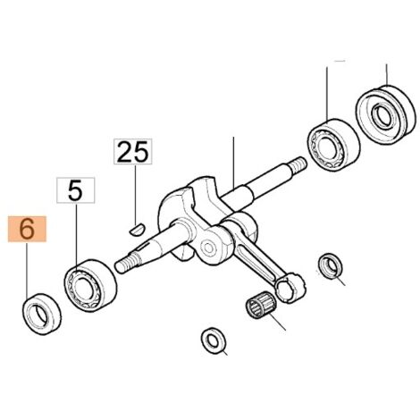 Paraolio albero motore motosega modelli 925 GS260 ORIGINALE OLEOMAC 50160102