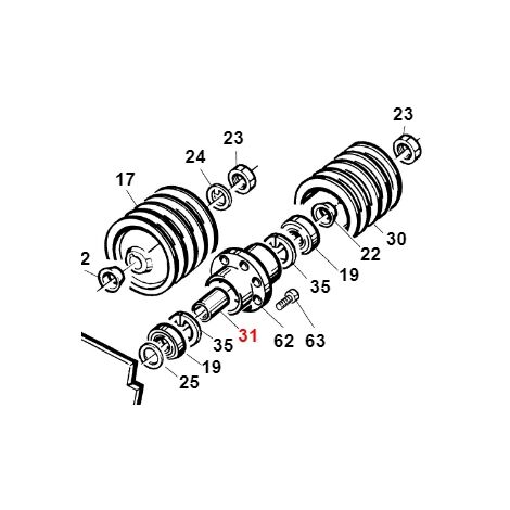 Distanziale girante turbina TURBO1 TURBO2 ORIGINALE GIANNI FERRARI 01.40.00.0590