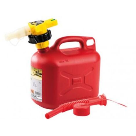 Tanica da trasporto benzina + NO-SPILL capacità litri 5,00 colore rosso