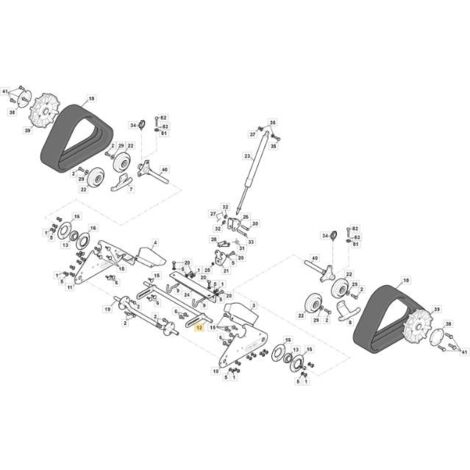 ASSE REGOLAZIONE CINGOLI SNTH760 ZNB ORIGINALE STIGA - 383000301/0