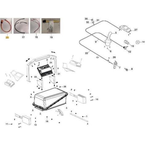 CAVO ALIMENTAZIONE PRINCIPALE GYRO 900 ORIGINALE STIGA - 137065331/0
