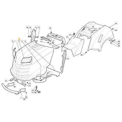 COFANO SUPERIORE TC MONOFARO ARA.200343 ORIGINALE STIGA - 382076932/0 - Foto 12