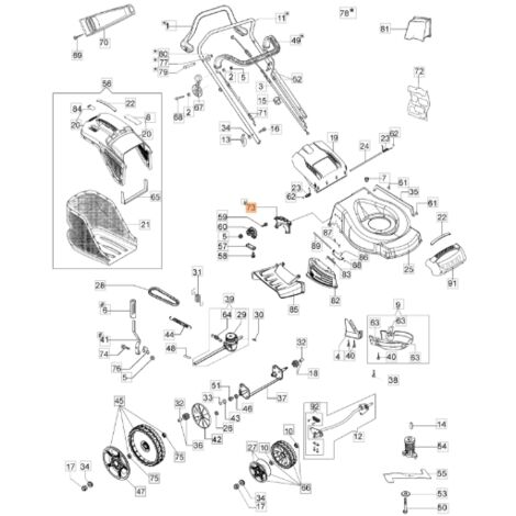 Settore tagliaerba modelli G48TK ALLROAD ORIGINALE OLEOMAC 66070291R