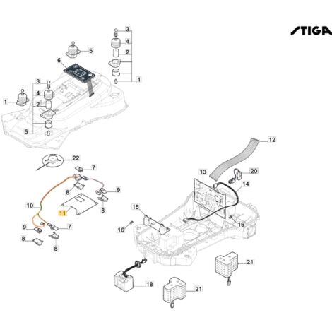 Scheda madre robot tagliaerba modelli A1500 A3000 ORIGINALE STIGA 122720246/0
