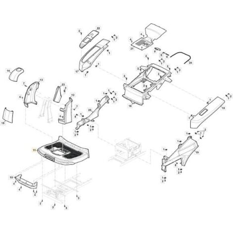 PEDANA PRINCIPALE ER1-2 NCS8000N ORIGINALE STIGA - 327110593/0