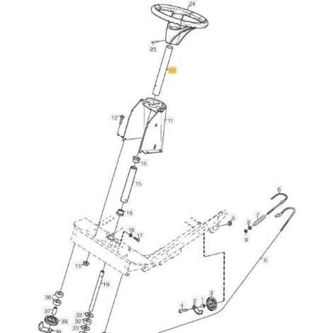 PIANTONE STERZO SUPERIORE VC VNGA ORIGINALE STIGA - 387520117/0
