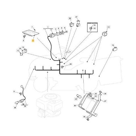 SCHEDA ELETTRONICA NJ92 (6 LED) ISO ORIGINALE STIGA - 125722442/0