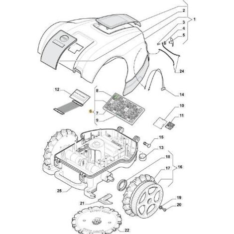 SCHEDA M.AM2000 SPAZZOLE 10A NO FW REV2 ORIGINALE STIGA - 112600249/0