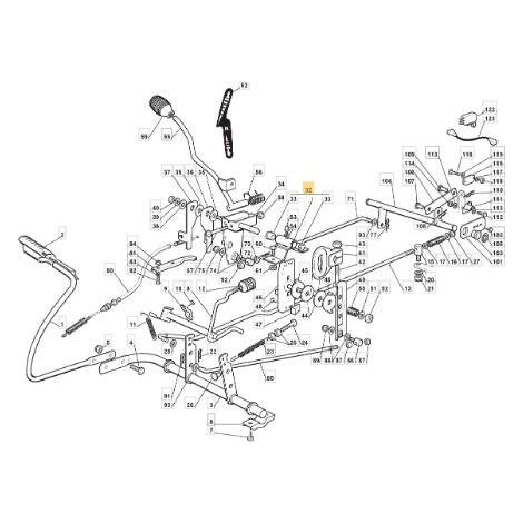 STAFFA FULCRO LEVA COMANDO GRUPPO C ORIGINALE STIGA - 384773568/0