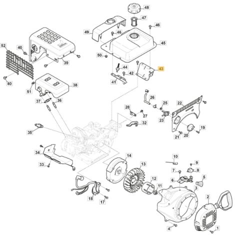 Supporto serbatoio ORIGINALE STIGA motore AS 56 P - LC 170 FS - SM65 118551316/0