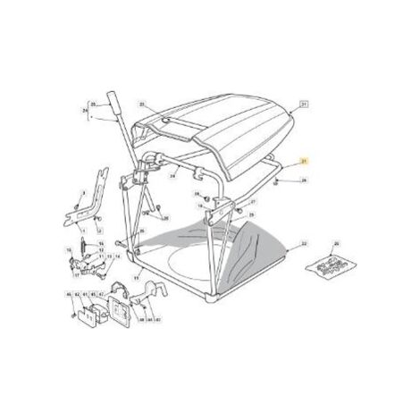 TELAIO SUPER. SACCO VNN NJ92 HE ORIGINALE STIGA - 382800101/1