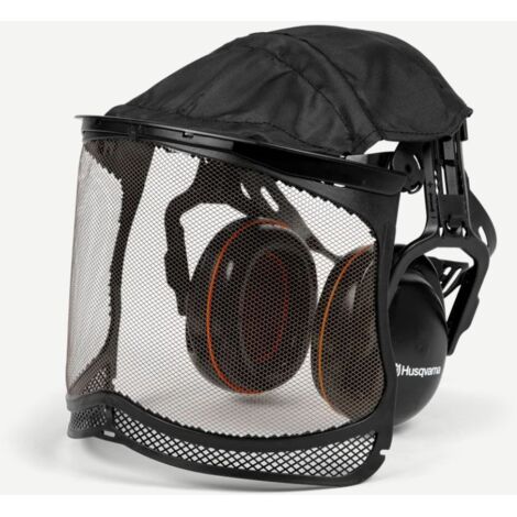 Cuffie protettive HUSQVARNA con visiera a rete Ultra Vision e copertura