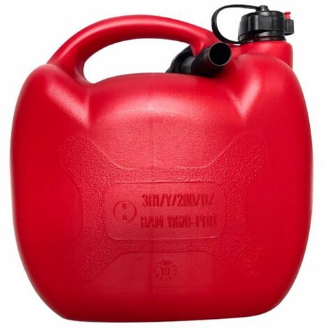 Tanica in plastica per carburante AMA da 10L dotata di beccuccio flessibile