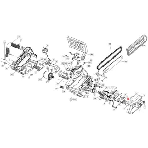 Pignone motosega potatore PCS22-06 THCS22-07 ORIGINALE BLUEBIRD 3020710004000 (1/2)