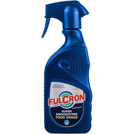 FULCRON Sgrassatore Super Sgrassatore Food Grade Concentrato 500 ml, spray sgassatore, igienizzante spray specifico settore alimentare, sgrassatore professionale, biodegradabile, registrato NSF A1