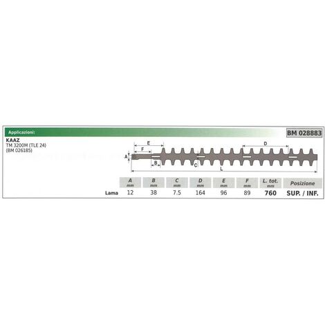 Lama superiore / inferiore KAAZ tagliasiepe TM 320M 028883