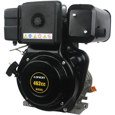 Motore LONCIN cilindrico 25x80 462cc 9.3Hp completo diesel strappo+elettrico