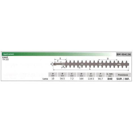 Lama superiore / inferiore KAAZ tagliasiepe TM 320 004136