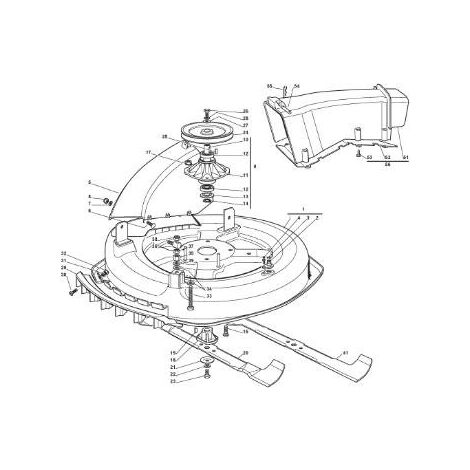 Convogliatore erba F 72 trattorino rasaerba tagliaerba CASTELGARDEN 384108051/0